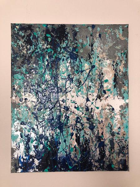 Multi blue abstract